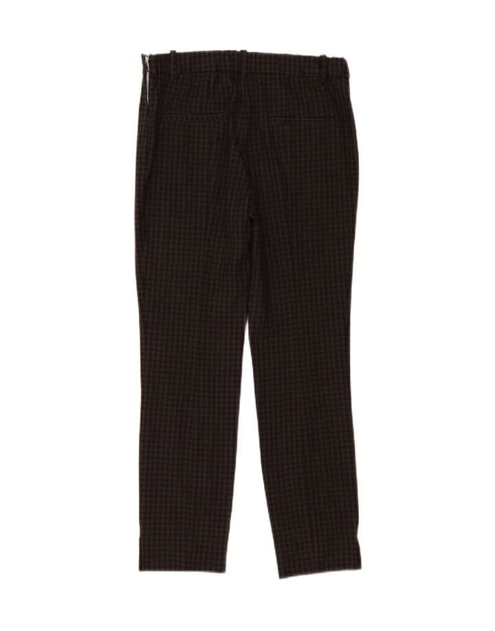 Zara ženske uske ležerne hlače srednje veličine W28 L28 sive gingham