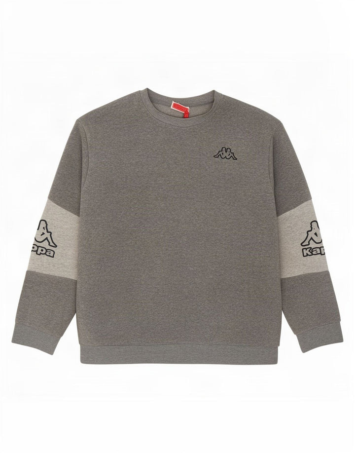 Kappa muški džemper XL Graphic Sweatshirt sivi poliester