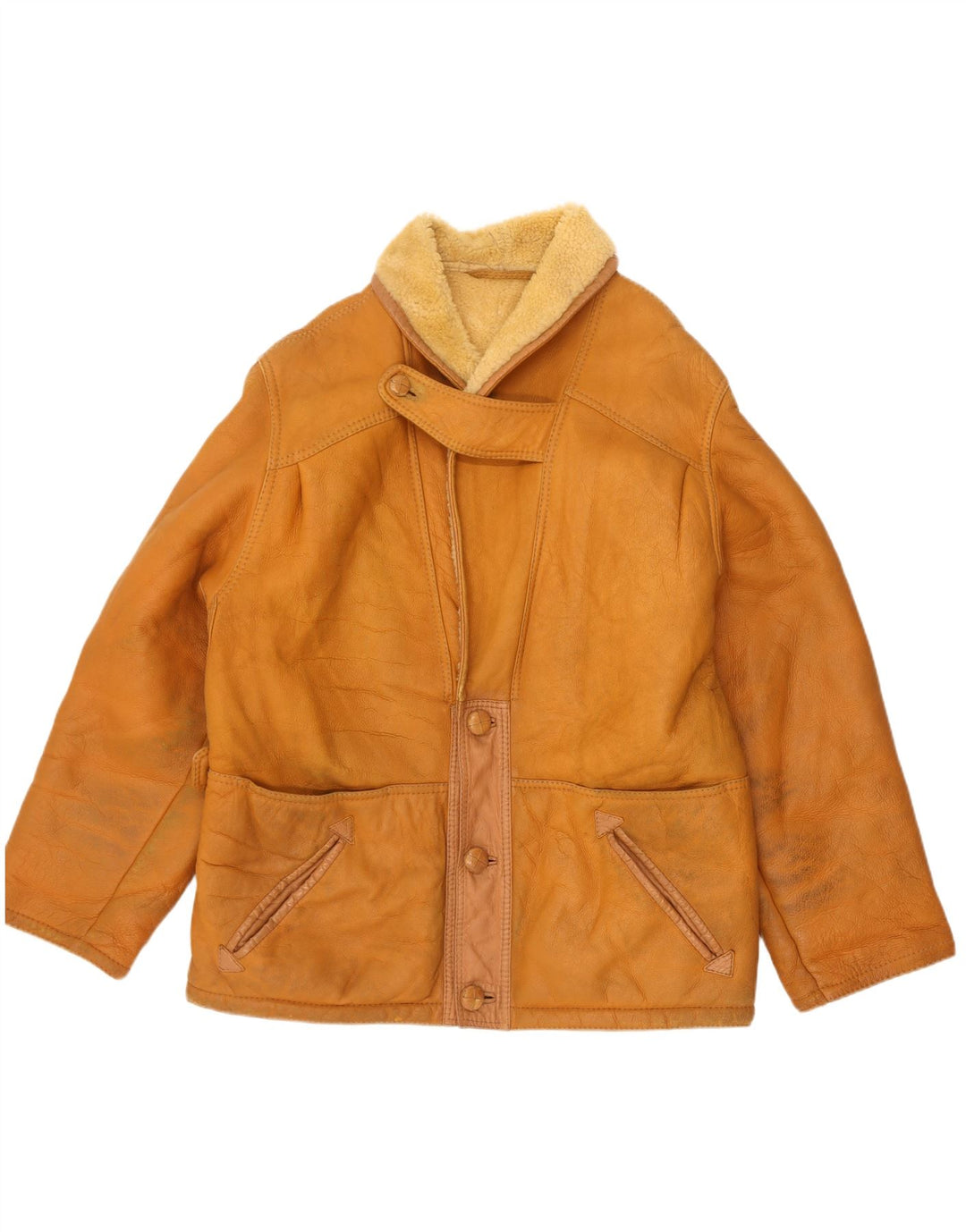 Vintage muška jakna od šišmiša UK 42 XL bež ovčica