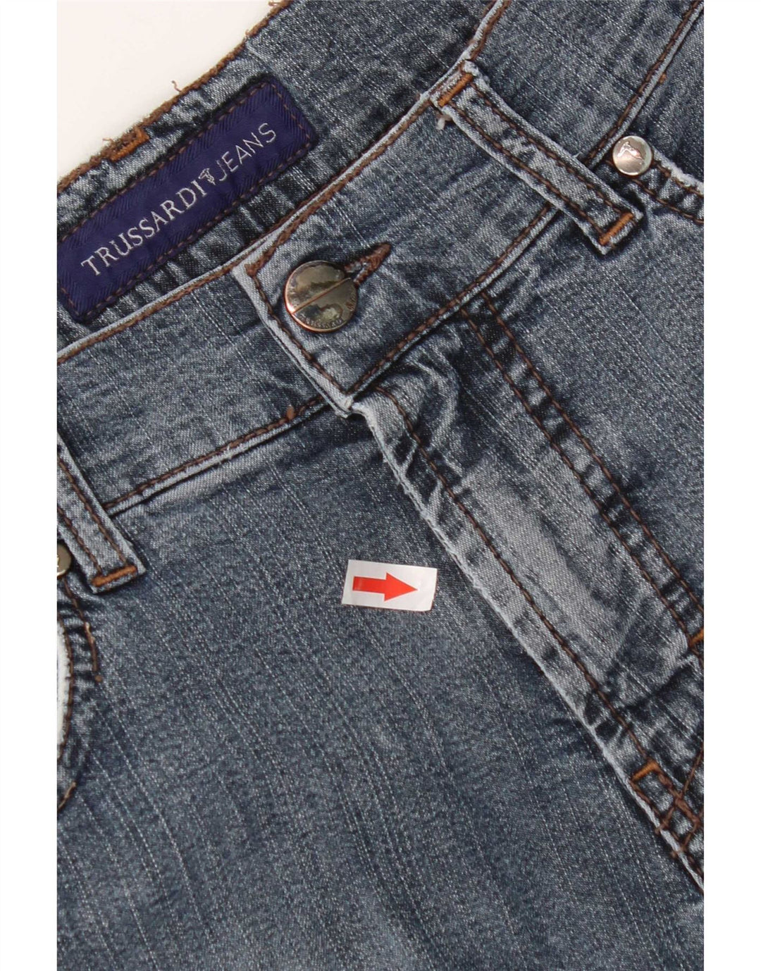 Trussardi muške ravne traperice W34 L32 plavi pamuk