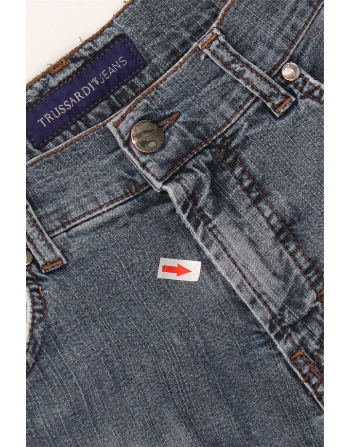 Trussardi muške ravne traperice W34 L32 plavi pamuk