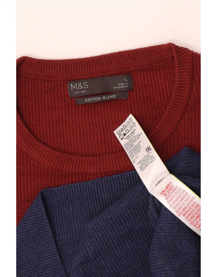 Marks & Spencer muški džemper s okruglim izrezom velike plave boje