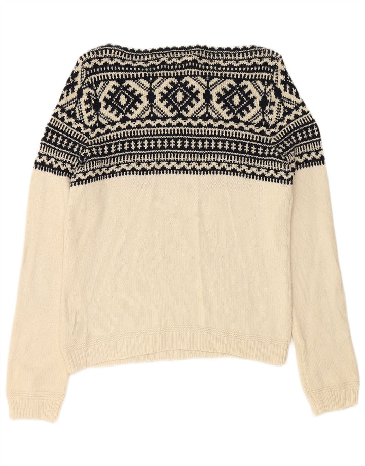 RALPH LAUREN Ženski džemper s morskim izrezom UK 16 Large Off White