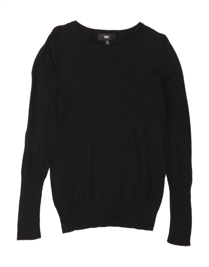 MOSSIMO Womens Boat Neck Jumper Sweater UK 10 Small Black Nylon Vintage Mossimo and Second-Hand Mossimo from Messina Hembry 