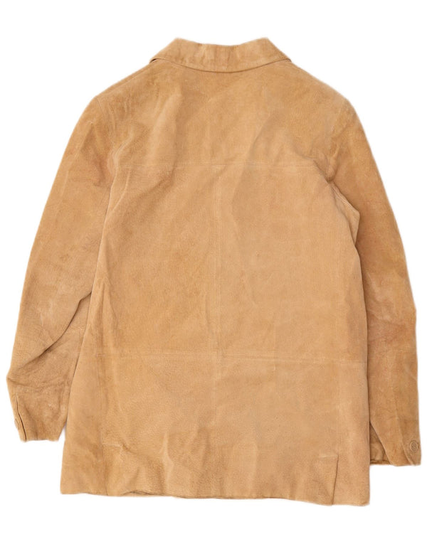 Conbipel velika ženska jakna od brušene kože s 4 gumba IT 40 Small Beige