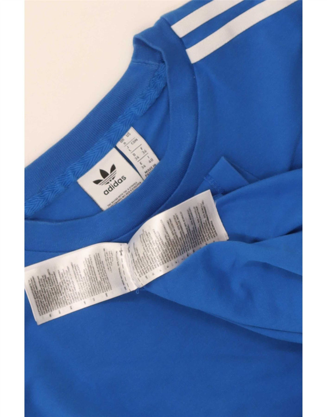 Adidas ženska majica dugih rukava UK 8 Mala plava pamuk