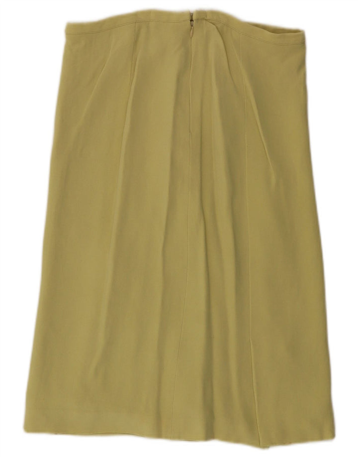 VALENTINO Ženska ravna suknja UK 14 srednje W30 žuta