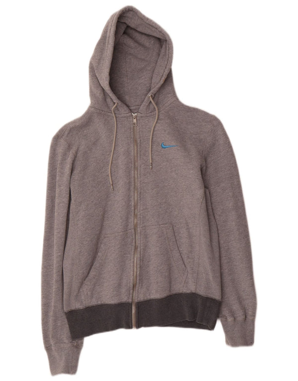 Nike ženski pulover s kapuljačom s patentnim zatvaračem UK 14 srednje sivi pamuk