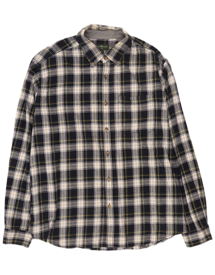 EDDIE BAUER Muška flanelska košulja 2XL tamnoplavi karirani pamuk