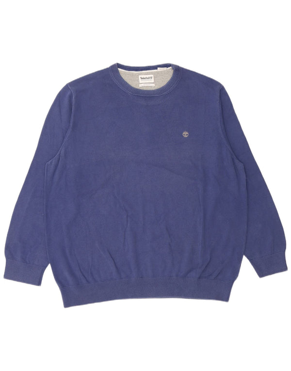 Timberland muški pulover s okruglim izrezom 3XL plavi pamuk