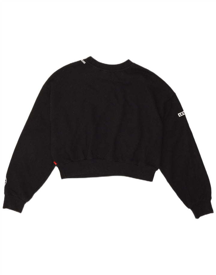 Levi's Ženska prekomjerna majica s kratkim kratkim rukavima UK 6 XS Crna
