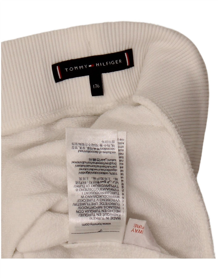 TOMMY HILFIGER Kratke sportske hlače za djevojčice, 15-16 godina, bijeli pamuk