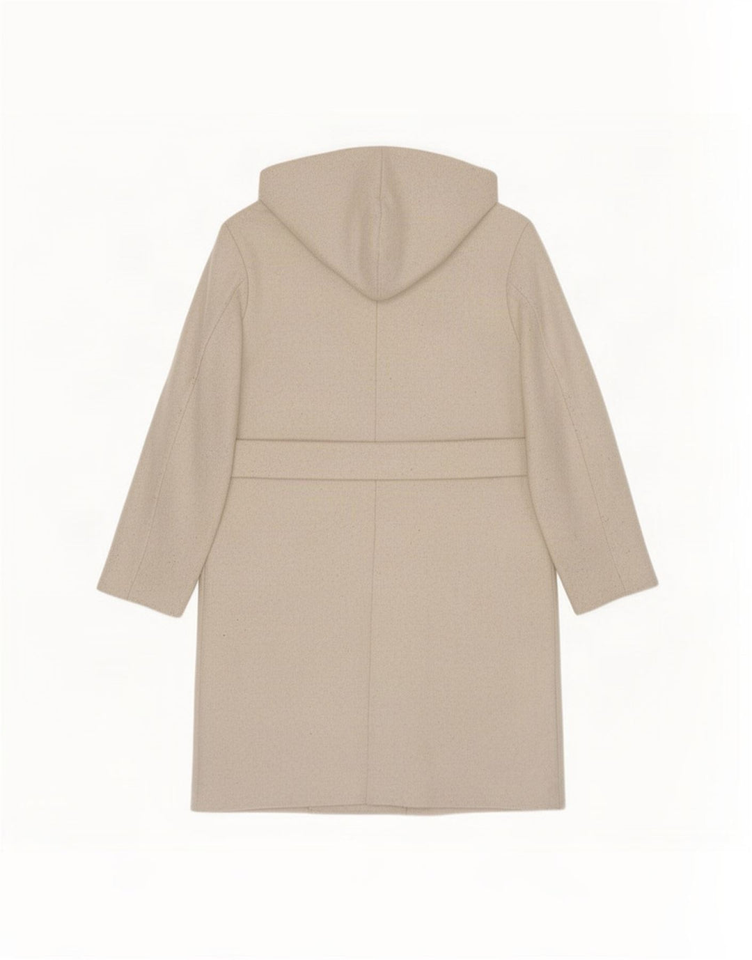 Zara ženski kaput s kapuljačom i velikim dvorednim kopčanjem UK 10 Small Beige