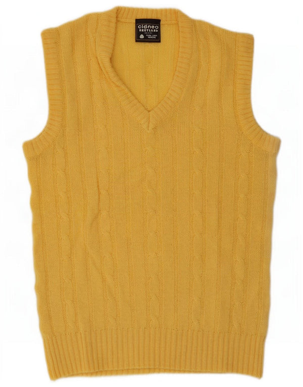 Šetlandska muška majica bez rukava XL žuta vuna
