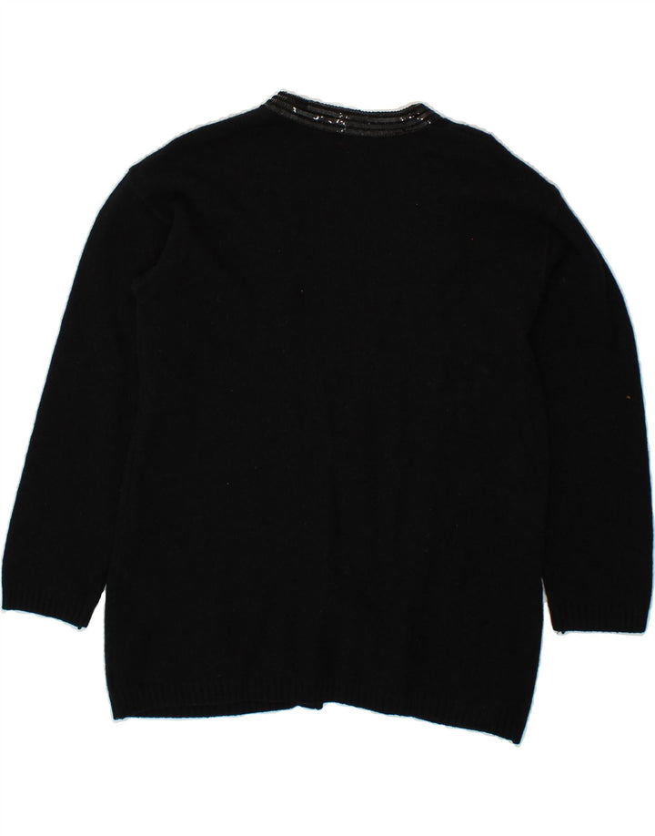 CODICE Womens Longline Cardigan Sweater IT 44 Medium Black Vintage Codice and Second-Hand Codice from Messina Hembry 