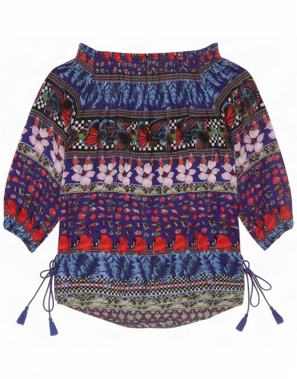 Desigual Ženska majica s otvorenim ramenima 3/4 rukava UK 18 XL Raznobojno cvjetno