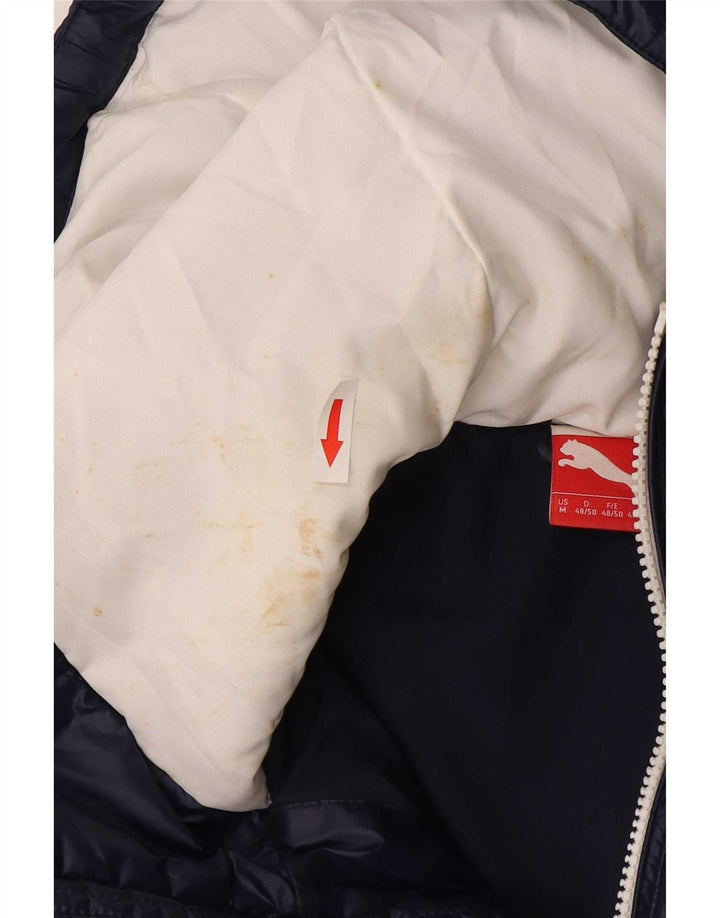 Puma muška podstavljena jakna s kapuljačom UK 38 Medium tamnoplavi poliester
