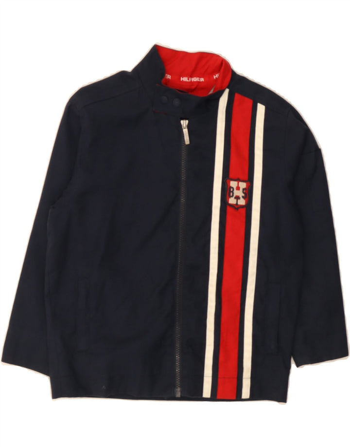 TOMMY HILFIGER Boys Bomber Jacket 4-5 Years Navy Blue Colourblock Cotton Vintage Tommy Hilfiger and Second-Hand Tommy Hilfiger from Messina Hembry 