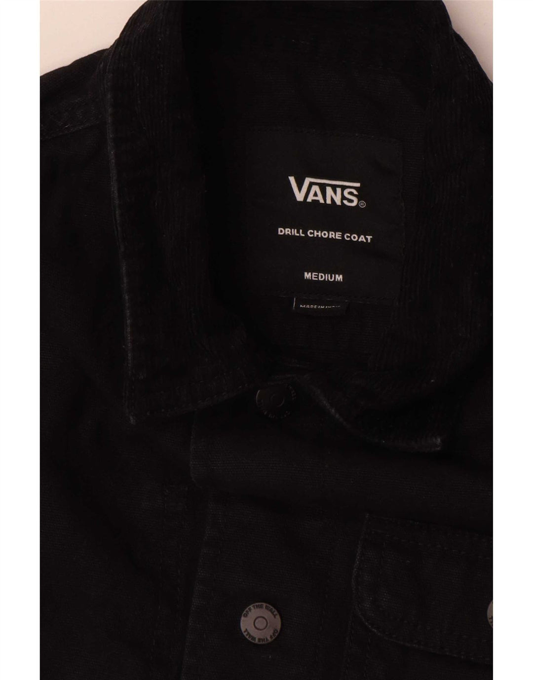 Vans Boys Drill Chore kaput 10-11 godina srednji crni pamuk