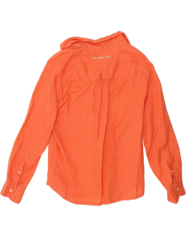 U.S. POLO ASSN. Womens Pullover Shirt UK 10 Small Orange Vintage U.S. Polo Assn. and Second-Hand U.S. Polo Assn. from Messina Hembry 
