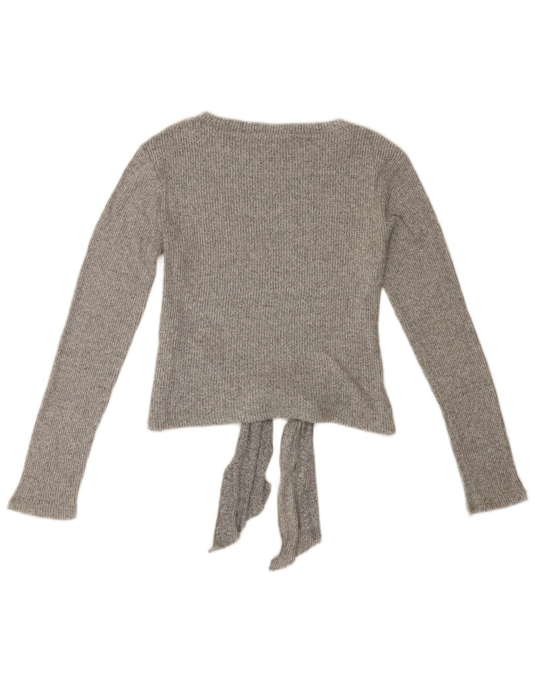 ZARA ženski pulover s kratkim izrezom UK 14 Velika siva viskoza