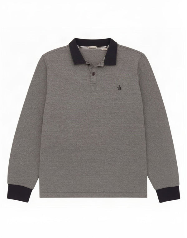 Penguin Heritage polo majica dugih rukava srednje tamnoplava klasična