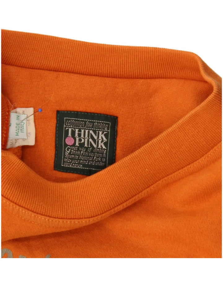 Think Pink Ženska prekomjerna trenirka s grafičkim motivima UK 16 Large Orange