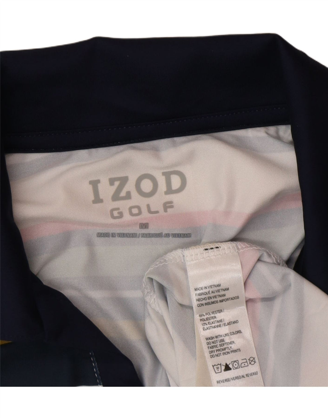 Izod ženska polo majica UK 14 srednje raznobojni prugasti poliester