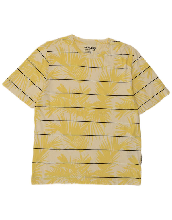 Jack & Jones Muška majica kratkih rukava Mala havajska majica na žute pruge