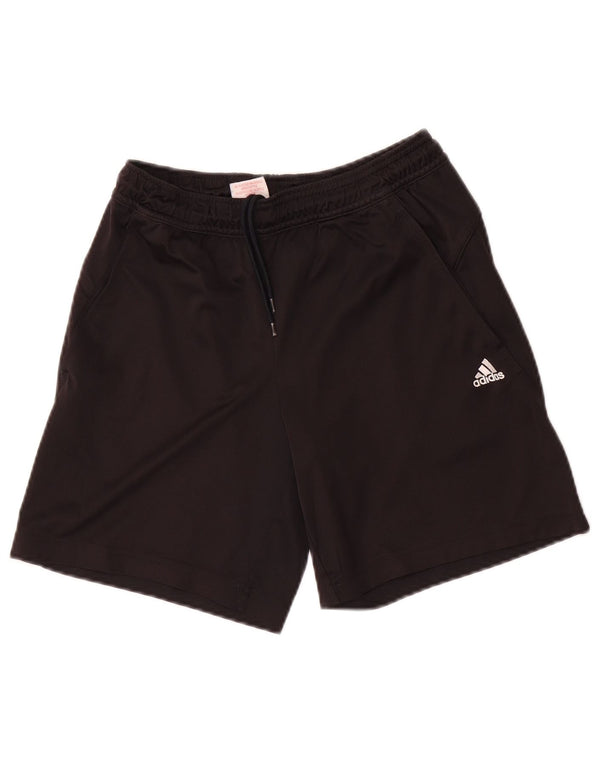 Sportske kratke hlače Adidas Climalite za dječake 9-10 godina XS, crni poliester