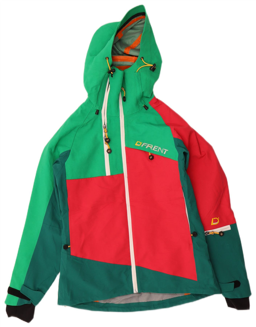 D'Frent ženska kišna jakna s kapuljačom s grafičkim motivima UK 36 Mala zelena boja