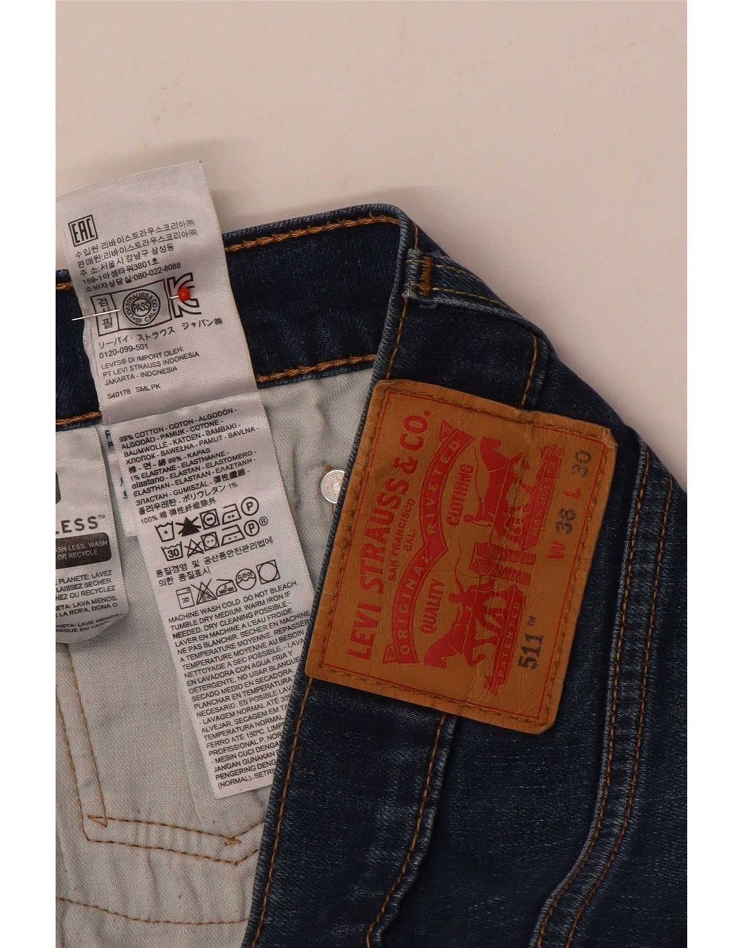 Levi's muške 511 uske traperice W36 L30 plavi pamuk