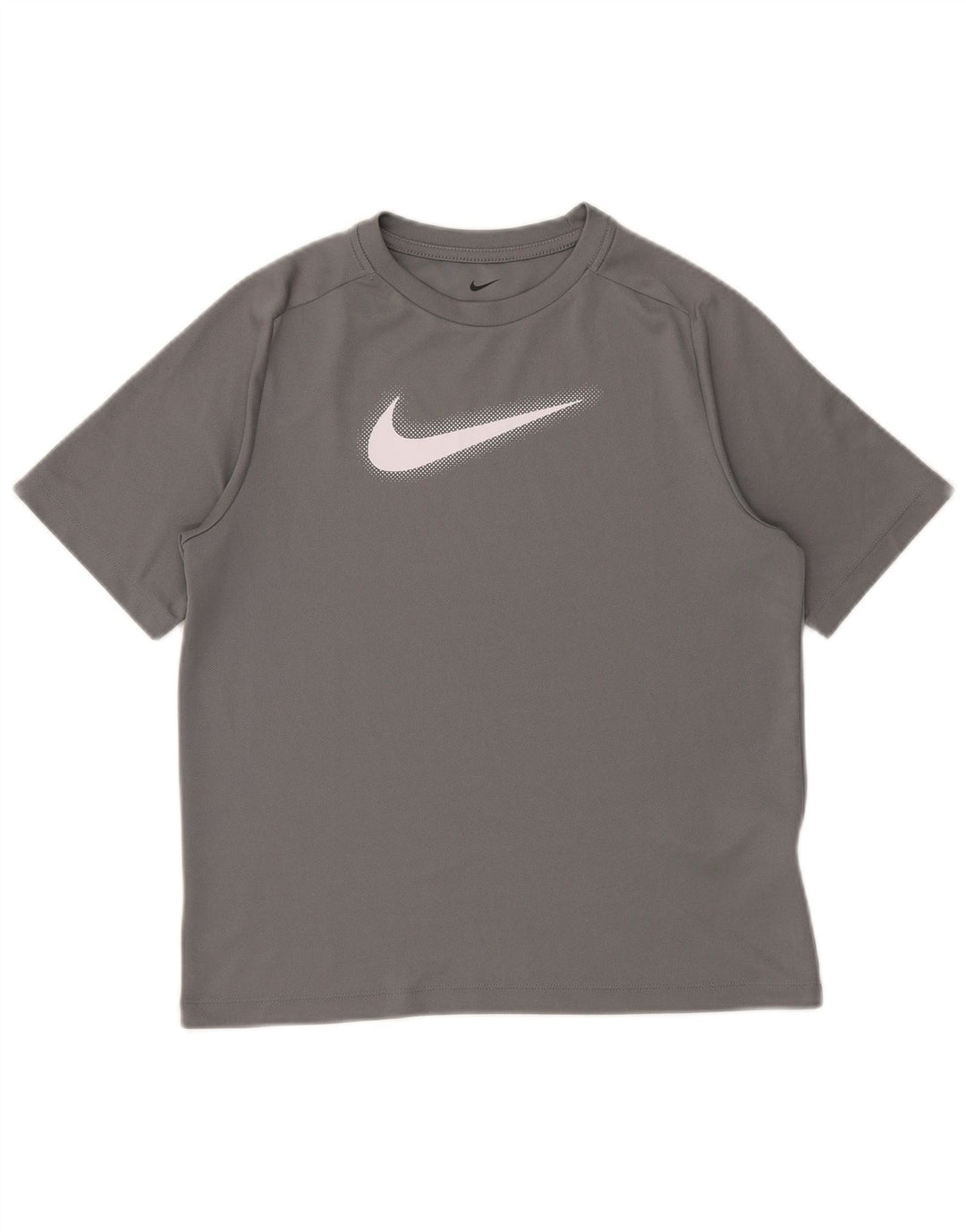 NIKE Boys Dri Fit Graphic T-Shirt Top 13-14 Years XL sivi poliester