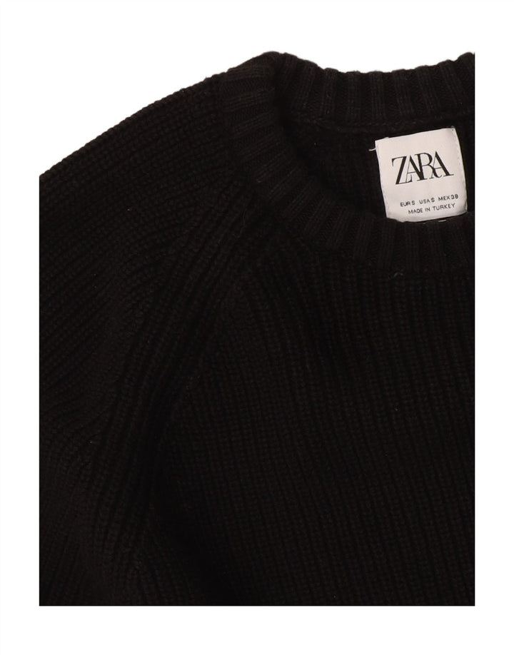 Zara ženski pulover s okruglim izrezom UK 10 Mali crni