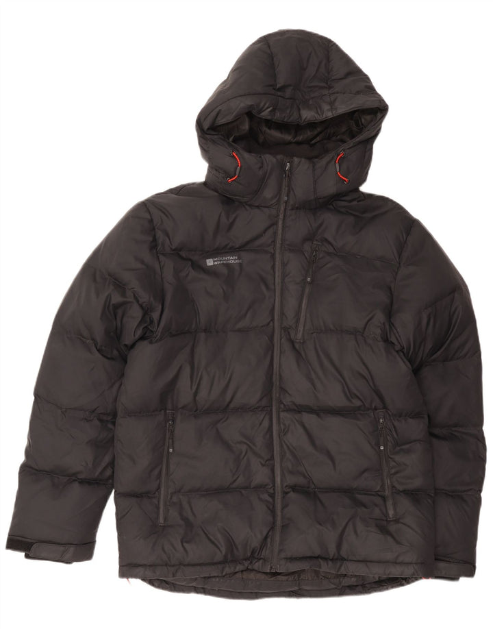 Mountain Warehouse Muška podstavljena jakna s kapuljačom UK 38 Srednji crni najlon