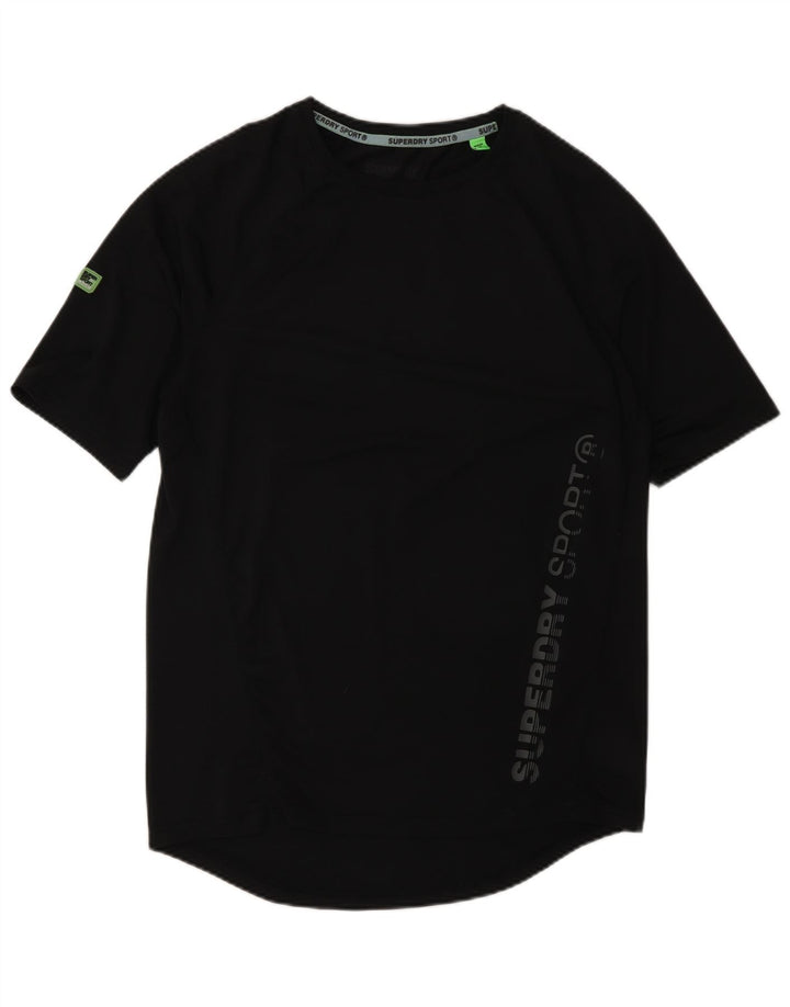 Superdry muška majica kratkih rukava Lash Graphic Mali crni poliester
