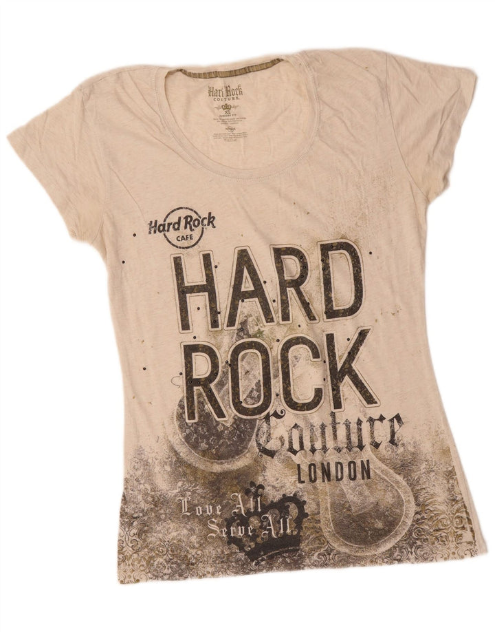 HARD ROCK CAFE Majica kratkih rukava za djevojke London Graphic T-Shirt Top 15-16 Years XL Off White