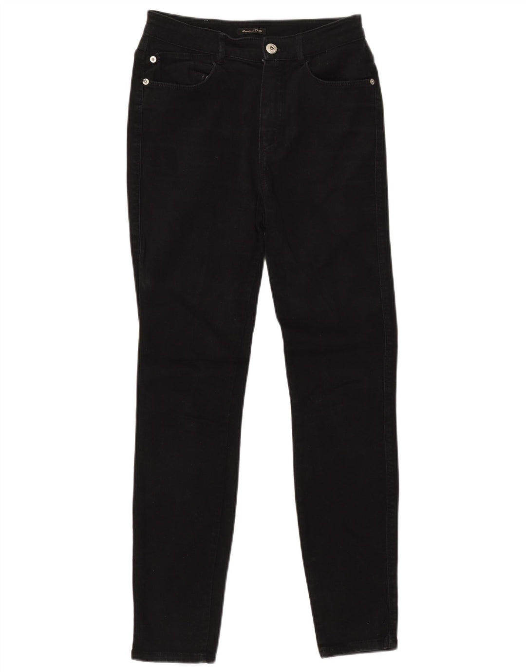 MASSIMO DUTTI Ženske uske traperice EU 36 XS W26 L28 crni pamuk