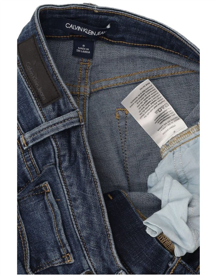 CALVIN KLEIN Ženske uske traperice US 8 Medium W30 L28 Plavi pamuk