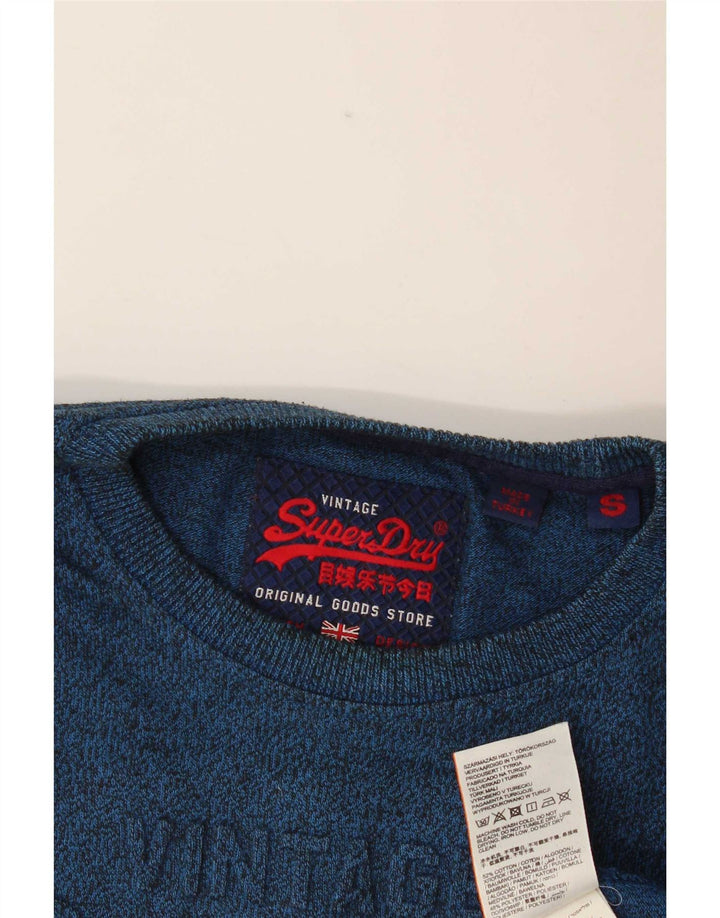 Superdry muška majica dugih rukava s plavim flekama i malim plavim flekama