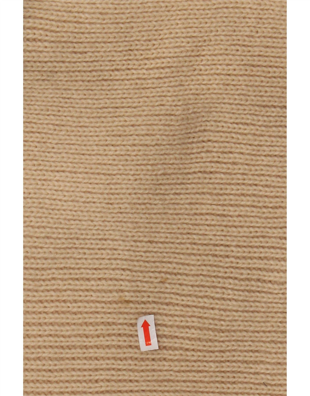 VINTAGE ženski pulover s rol izrezom UK 12 Srednje bež prugasti akril