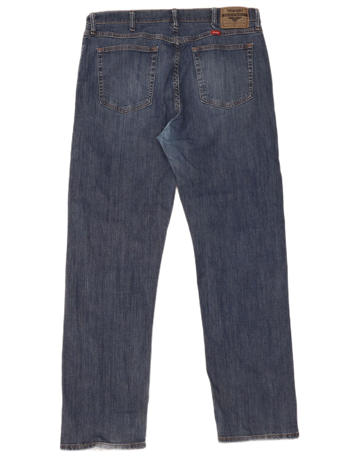 Wrangler muške ravne traperice W36 L32 plavi pamuk