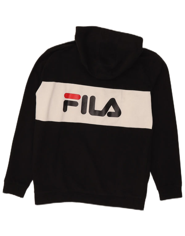 Fila Girls Graphic Zip pulover s kapuljačom 13-14 godina crne boje