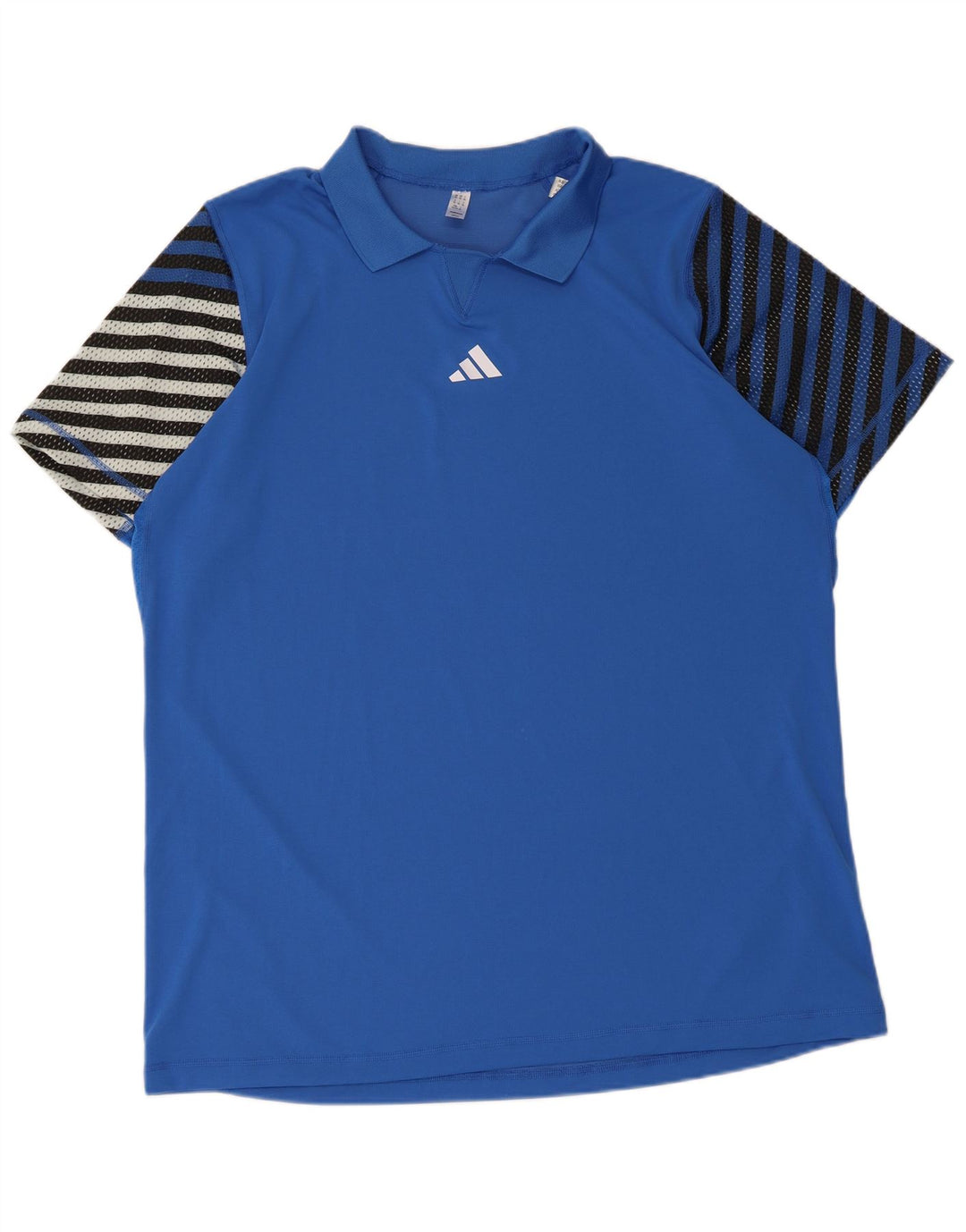 Adidas muška polo majica 2XL plavi prugasti poliester
