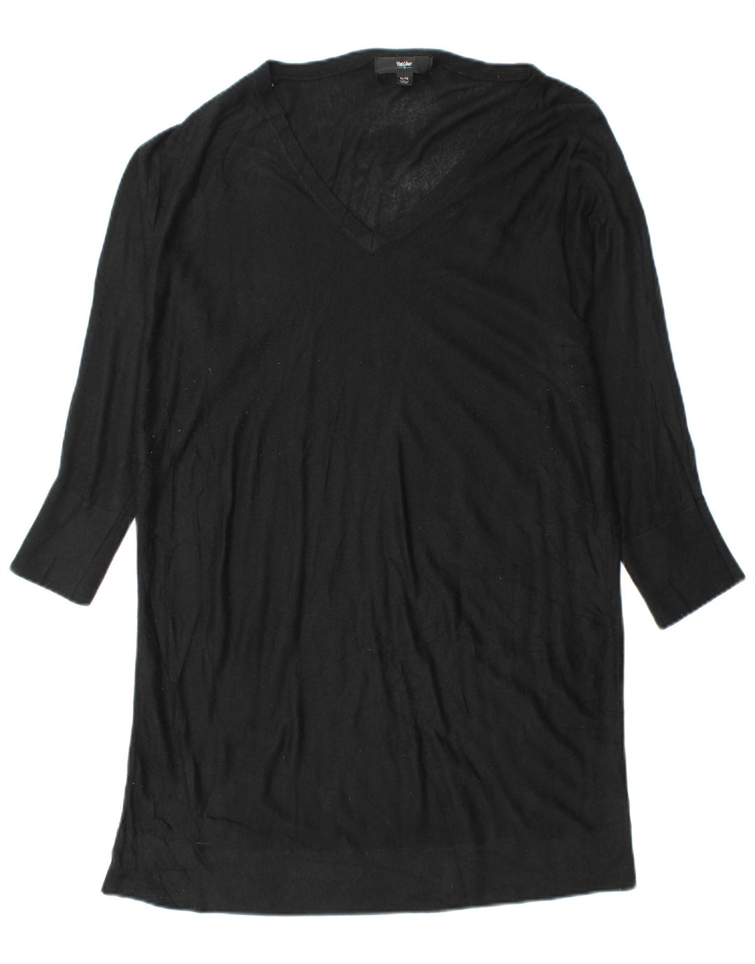 MOSSIMO Ženska džemper haljina dugih rukava s krilima šišmiša UK 18 XL Crna akrilna