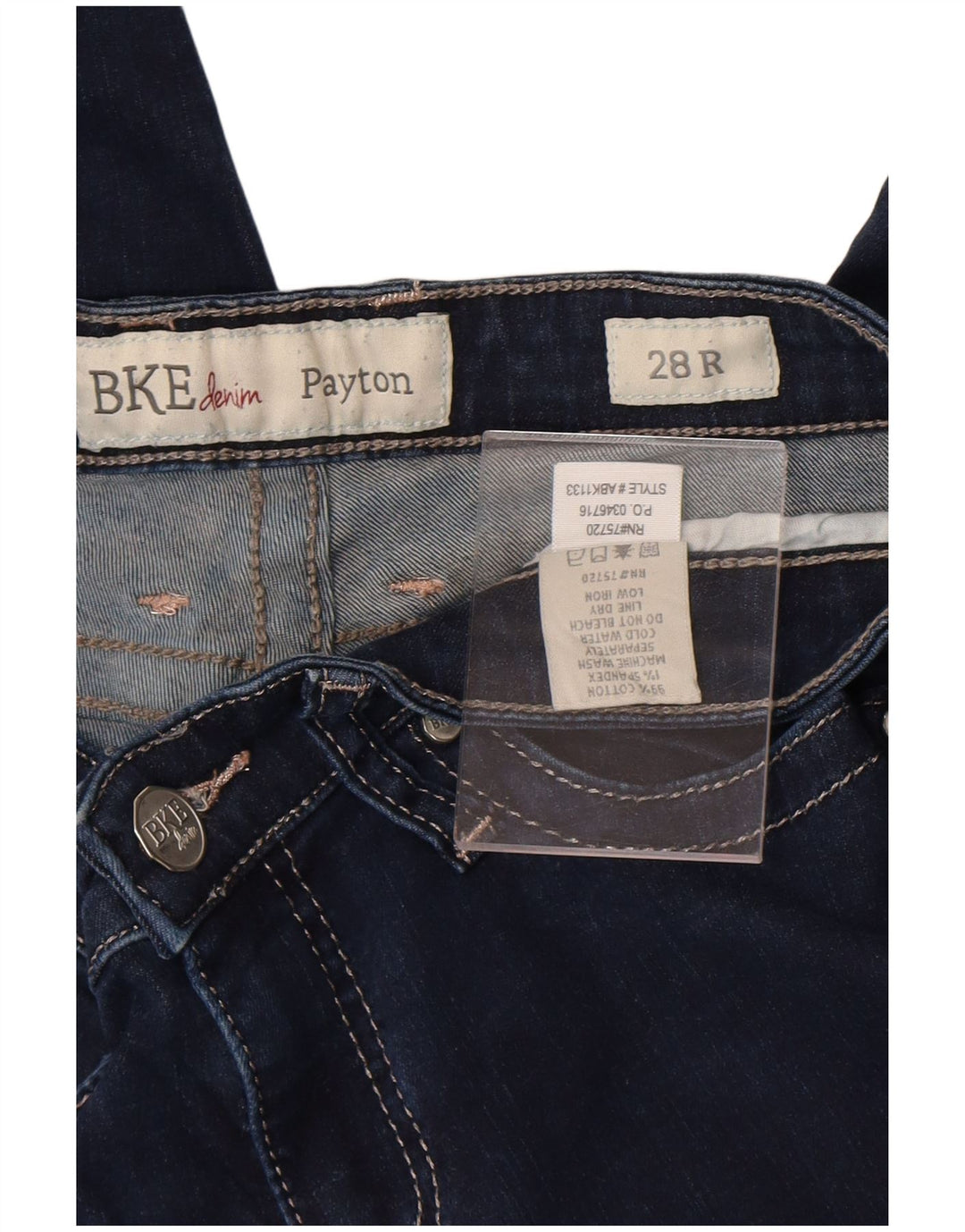 BKE ženske traperice Payton Regular Fit Bootcut W28 L31 tamnoplavi pamuk