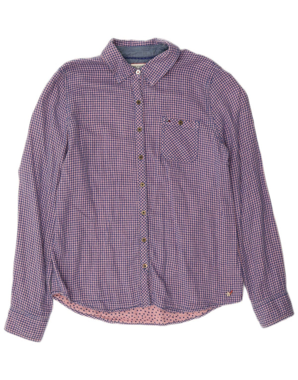 Tommy Hilfiger ženska flanelska košulja UK 10 Small Blue Gingham pamuk