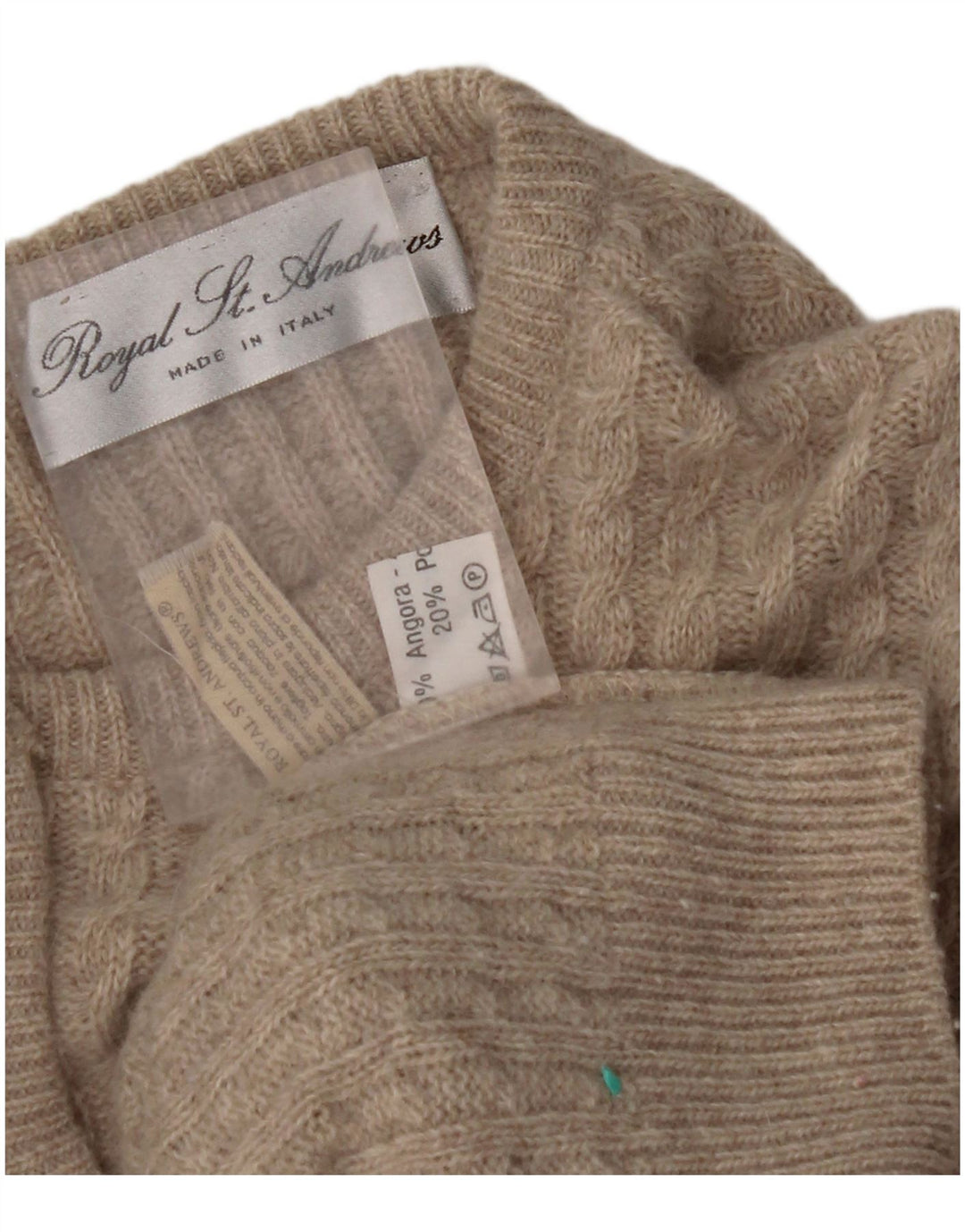 ST. ANDREWS ženski kardigan džemper UK 18 XL bež angora