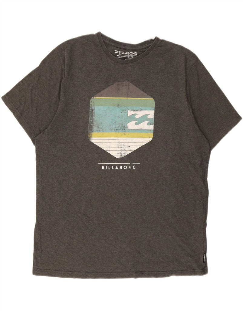 BILLABONG Mens Core Fit Graphic T-Shirt Top XL Grey Cotton Vintage Billabong and Second-Hand Billabong from Messina Hembry 
