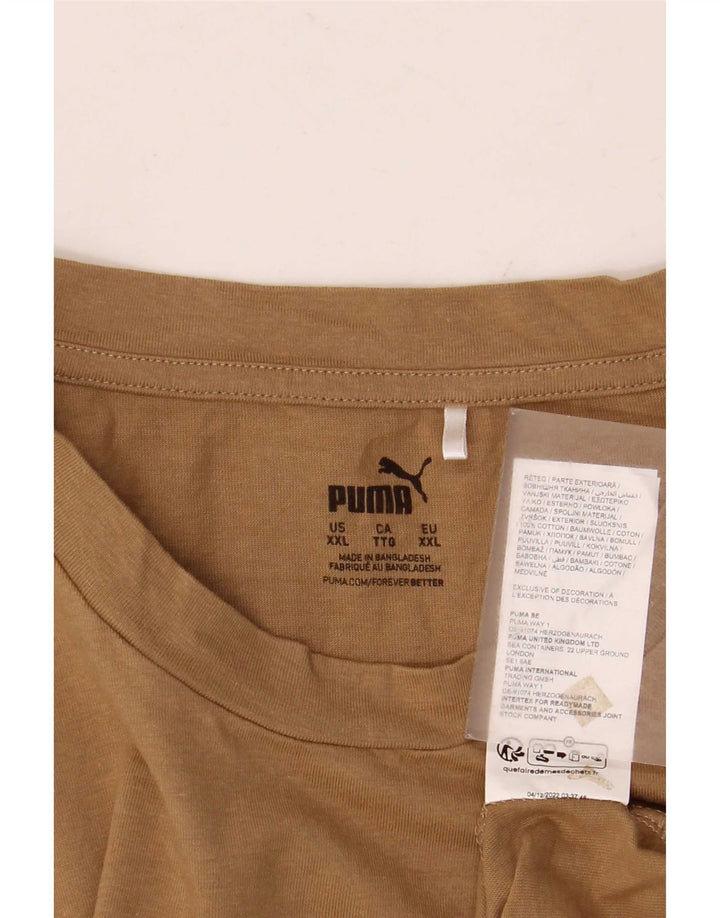 Puma muška majica kratkih rukava 2XL bež pamuk